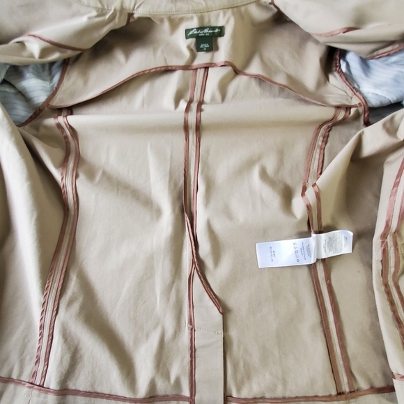 Eddie Bauer Cotton Twill Blazer Size 20 Khaki Button Front Jacket Pockets Preppy - Picture 5 of 15